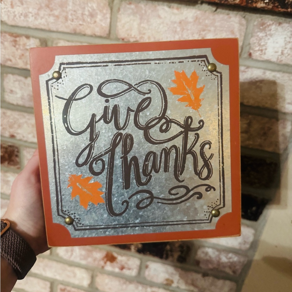 Give Thanks Decorative Sign